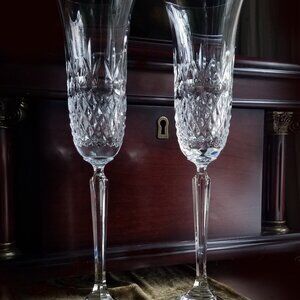 Mikasa Chatsworth Crystal Champagne Flutes, set of 2